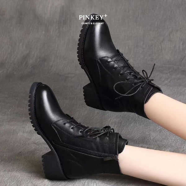 PINKEY P416 Sepatu Boots Hitam — Hak 5cm