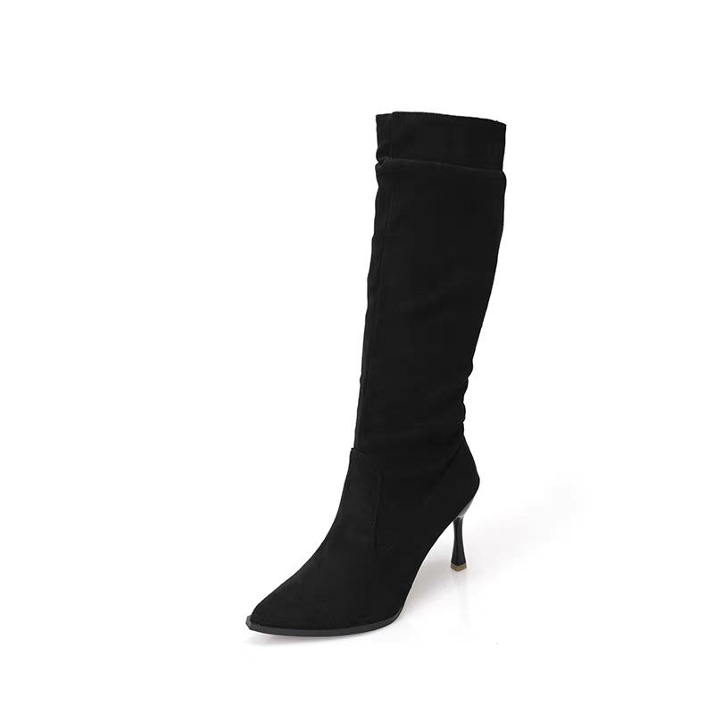 PINKEY P129 Long Boot Suede — Hak 6cm