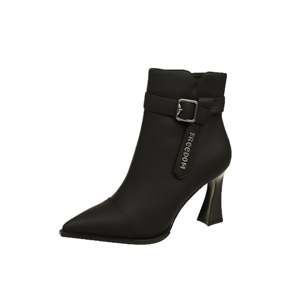 PINKEY P408 Ankle Boots Gesper — Block Heel 8cm