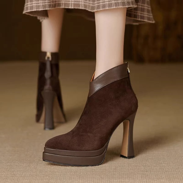 PINKEY P405 Ankle Boots Wanita – Platform Suede Korea Style