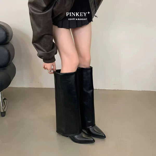 PINKEY P403 Long Tube Boots — Hak 9cm