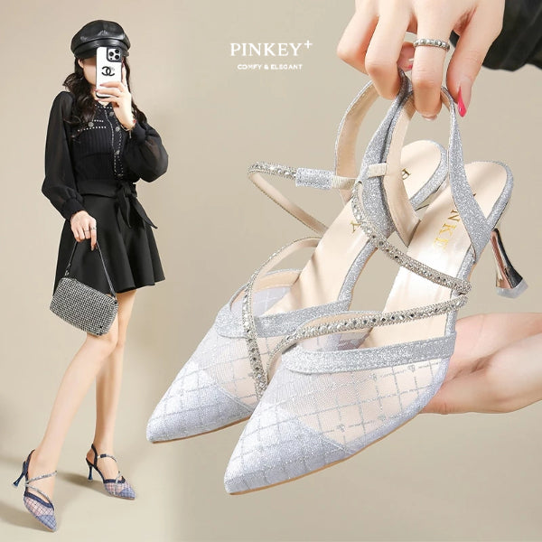 PINKEY P264 Heels Wanita — Hak Runcing 7cm