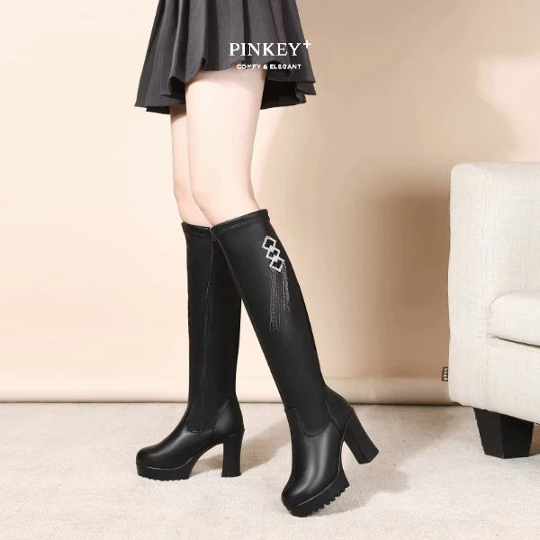 PINKEY P364 Boots winter overknee  — Hak 10cm