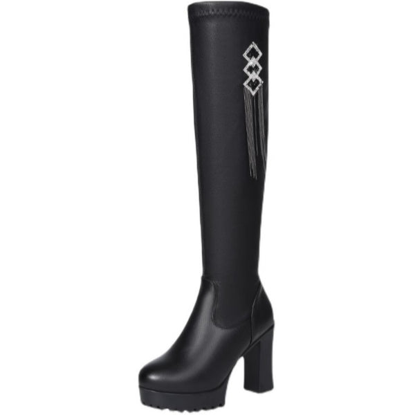 PINKEY P364 Boots winter overknee  — Hak 10cm