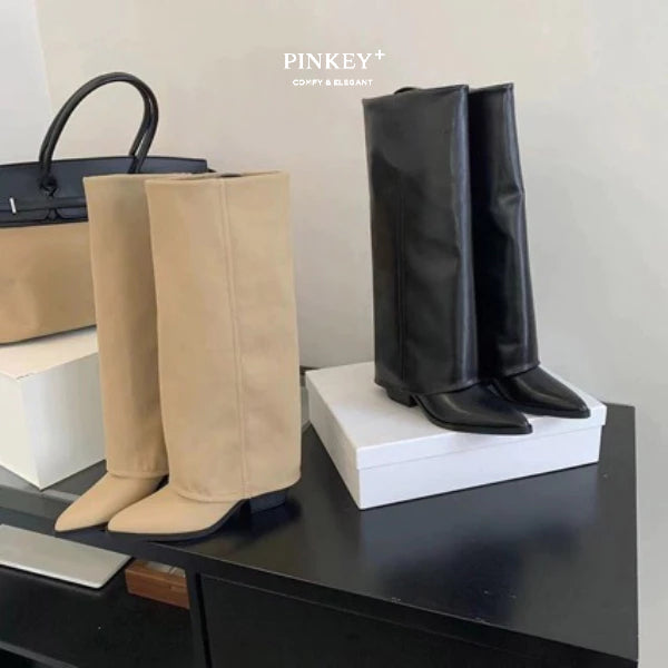 PINKEY P403 Long Tube Boots — Hak 9cm
