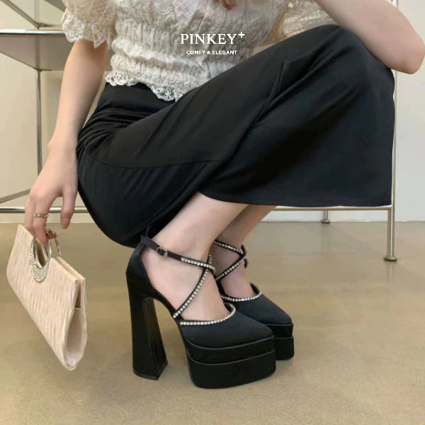 PINKEY P409 Platform Heels — Hak 11cm