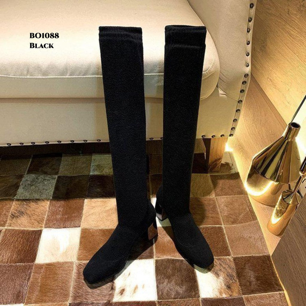 PINKEY P051 Long Boots Wanita Flat – Korea Style