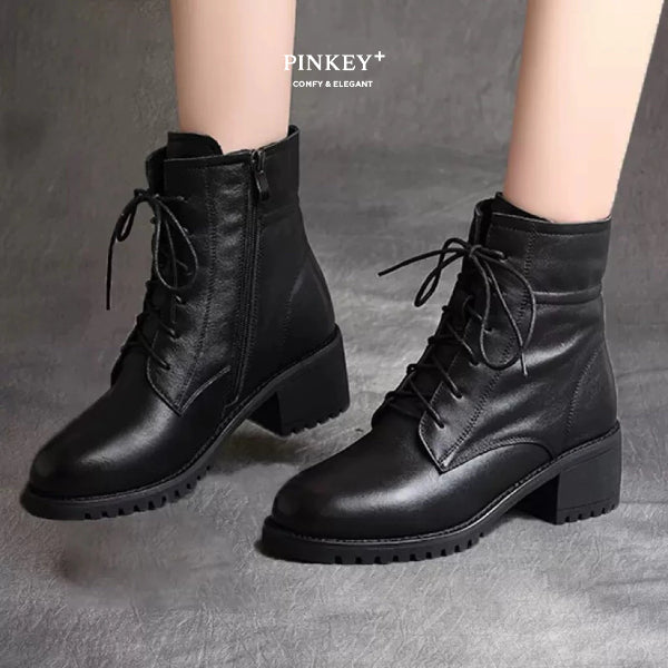 PINKEY P416 Sepatu Boots Hitam — Hak 5cm