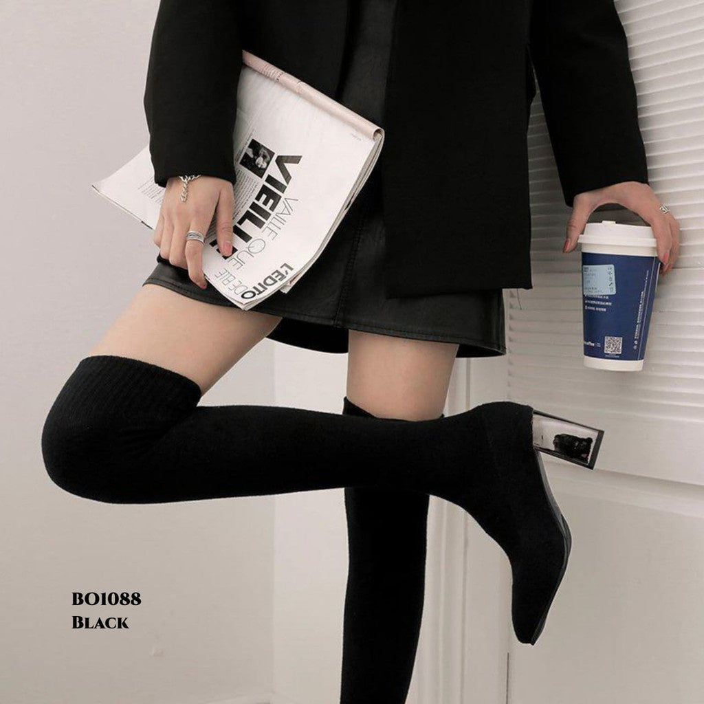 PINKEY P051 Long Boots Wanita Flat – Korea Style