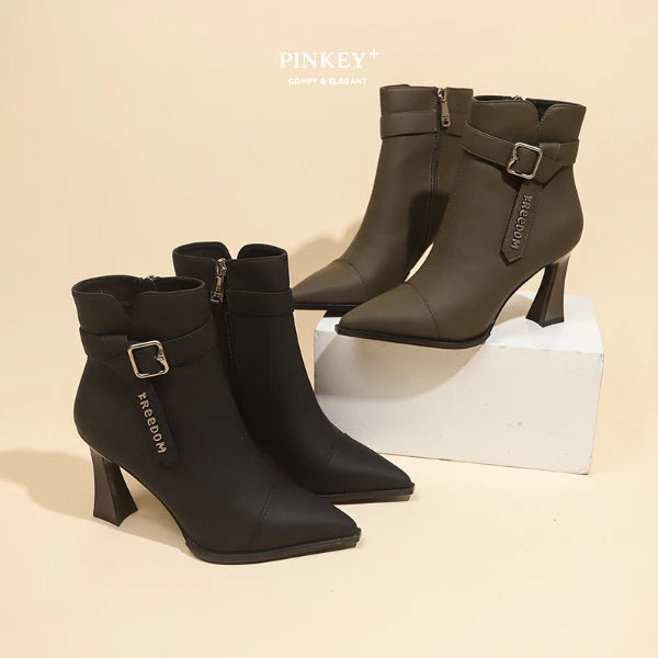 PINKEY P408 Ankle Boots Gesper — Block Heel 8cm