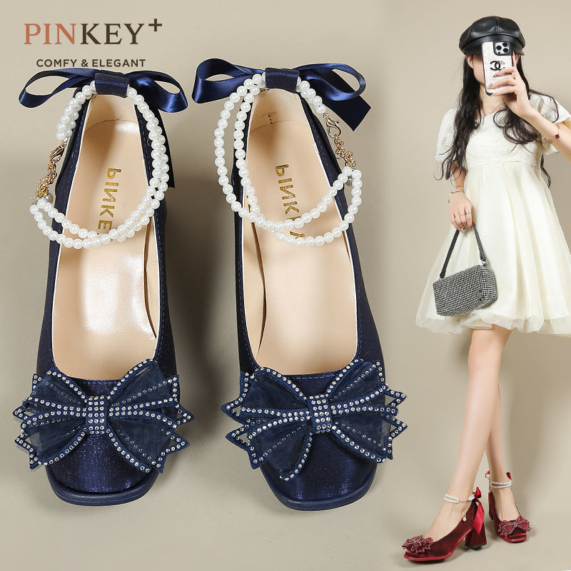 PINKEY P323 Heels Marry Jane — Block Heel 6cm