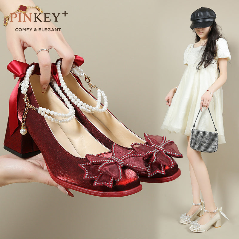 PINKEY P323 Heels Marry Jane — Block Heel 6cm