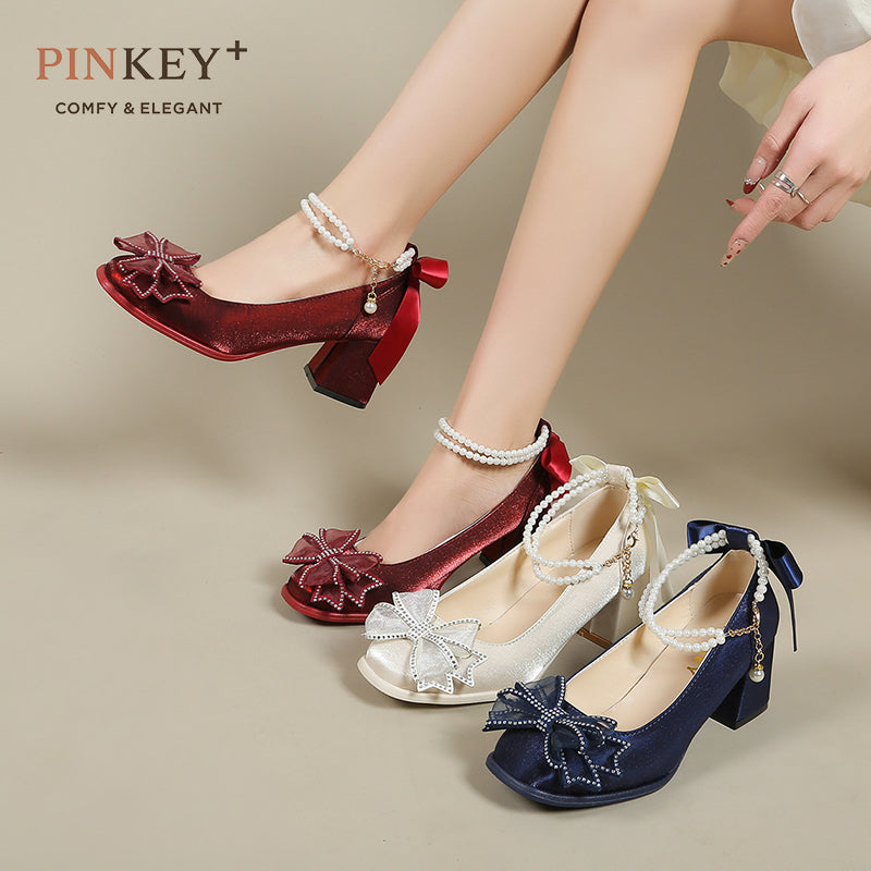 PINKEY P323 Heels Marry Jane — Block Heel 6cm