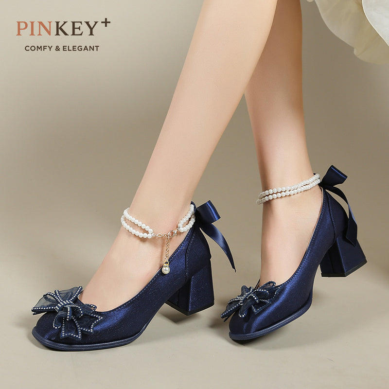 PINKEY P323 Heels Marry Jane — Block Heel 6cm