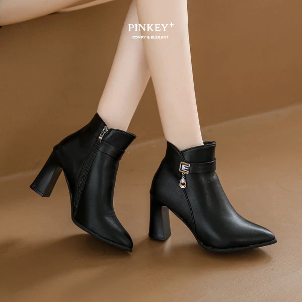 PINKEY P378 Ankle Boot — Block Heel 8cm