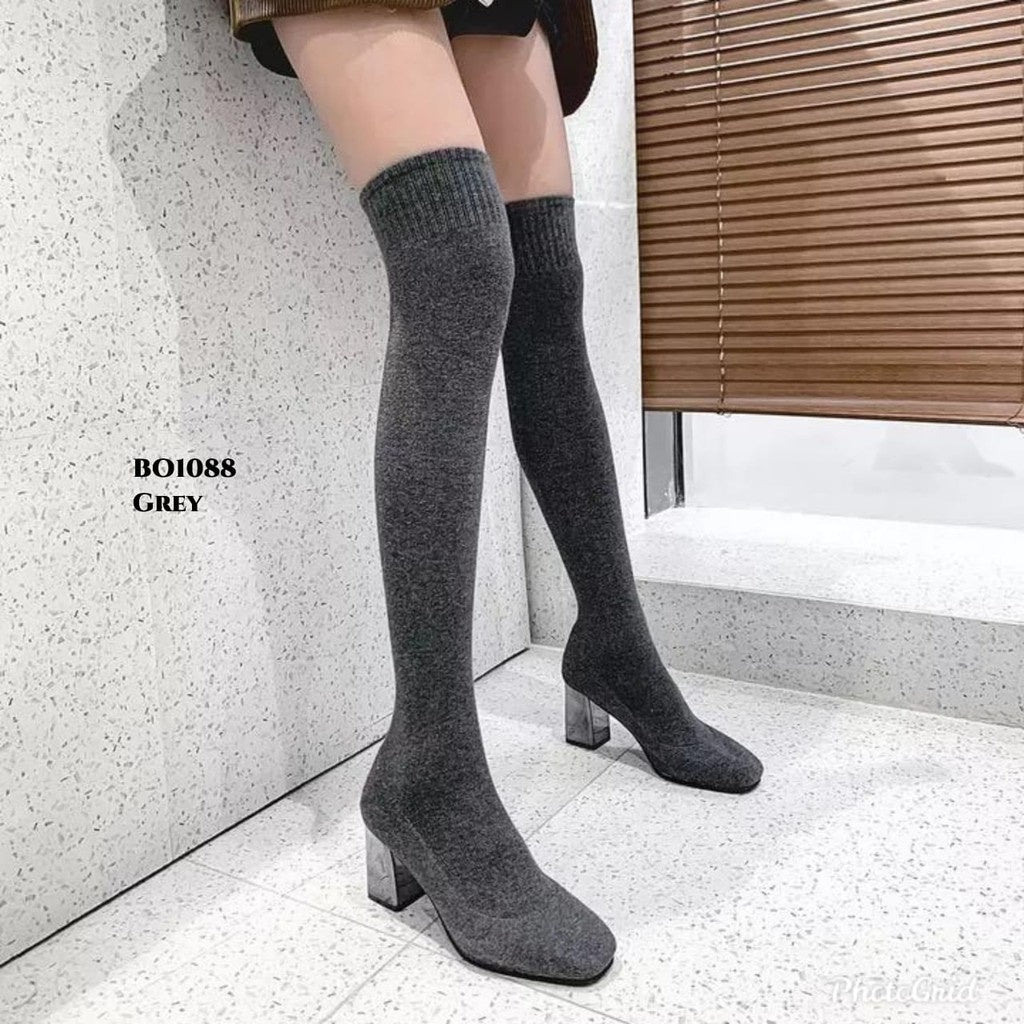 PINKEY P051 Long Boots Wanita Flat – Korea Style