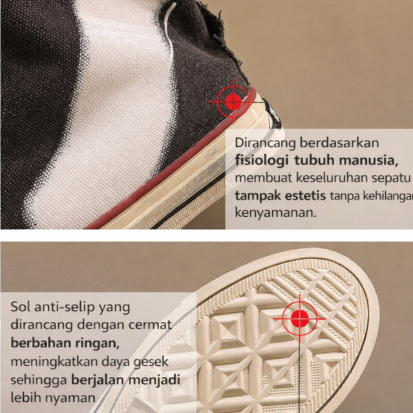 PINKEY P335 Sepatu Boots Kain Motif Corak— Heels 3cm