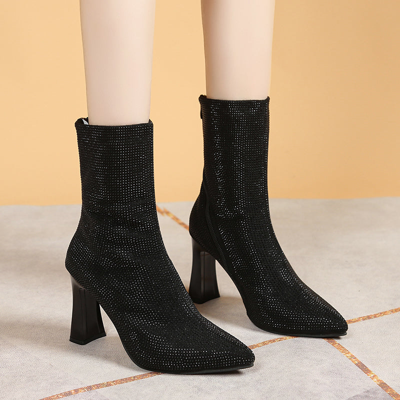 PINKEY P377 Boots Wanita Heels 7cm – Elegant Daily Style