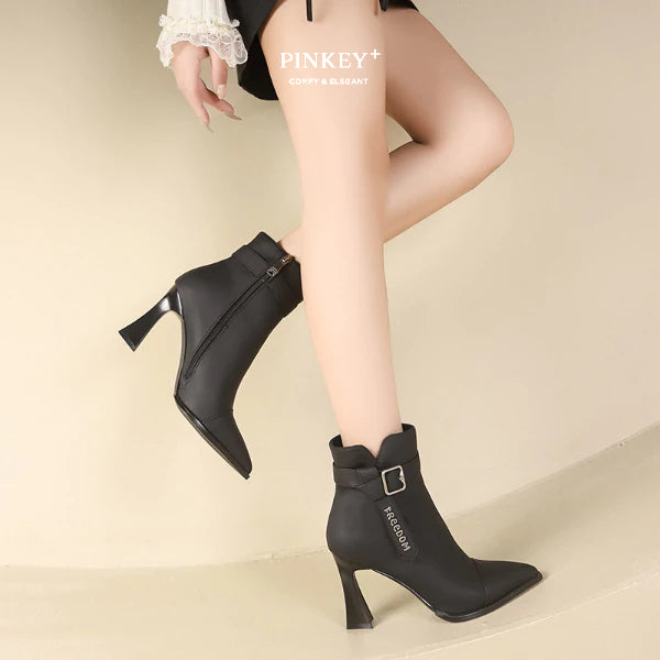 PINKEY P408 Ankle Boots Gesper — Block Heel 8cm