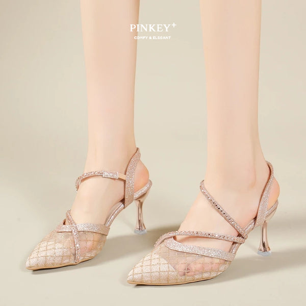 PINKEY P264 Heels Wanita — Hak Runcing 7cm