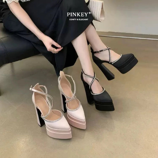 PINKEY P409 Platform Heels — Hak 11cm