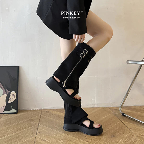 PINKEY P395 Sandal Boots Wanita — Hak 5cm