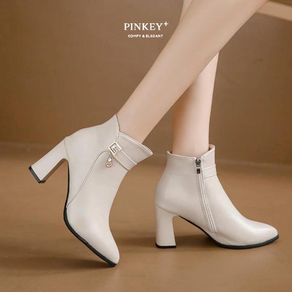 PINKEY P378 Ankle Boot — Block Heel 8cm