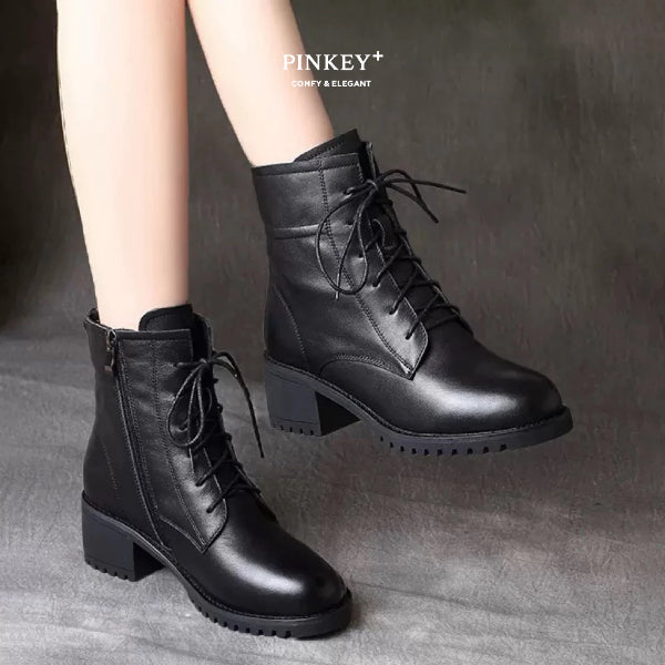 PINKEY P416 Sepatu Boots Hitam — Hak 5cm