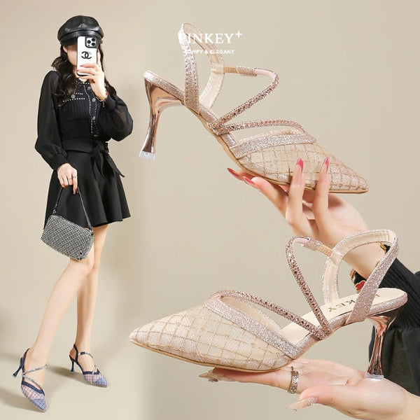 PINKEY P264 Heels Wanita — Hak Runcing 7cm