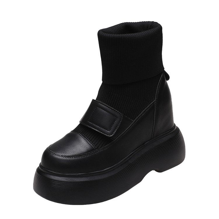 PINKEY P210 Sneakers Boots Wanita – High Top Platform Hitam