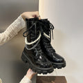 PINKEY P129 Sepatu Boots Glossy — Hak 5cm