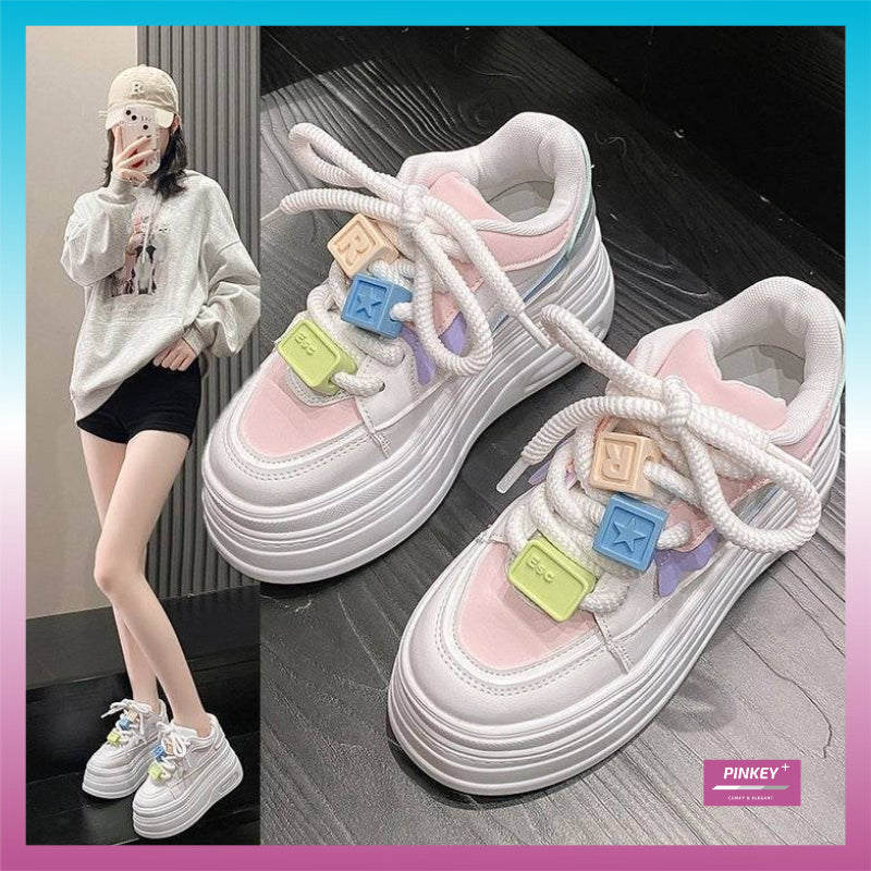 PINKEY P303 Sneakers Boots Wanita – High Top Platform