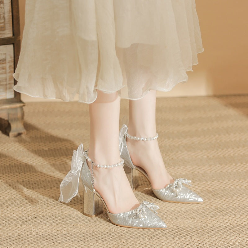 PINKEY P306 Heels Pesta Wanita – Ankle Strap Glitter
