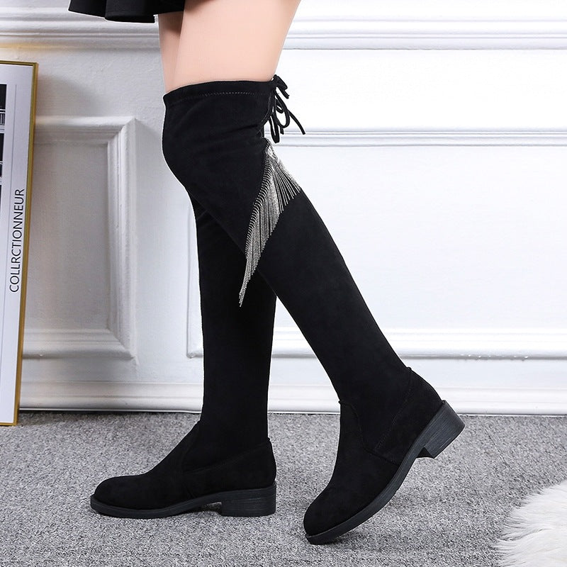 PINKEY P354 Knee High Boots Wanita – Winter Elegant