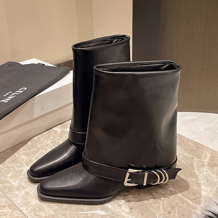 PINKEY P374 Long Boots Wanita – Martin Style Korean Look