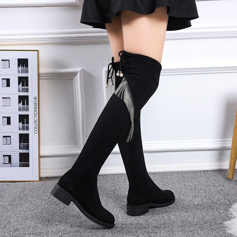 PINKEY P354 Knee High Boots Wanita – Winter Elegant