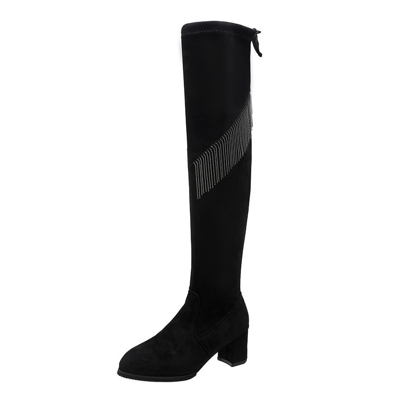 PINKEY P354 Knee High Boots Wanita – Winter Elegant