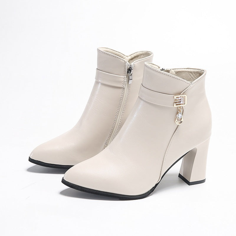PINKEY P378 Ankle Boot — Block Heel 8cm