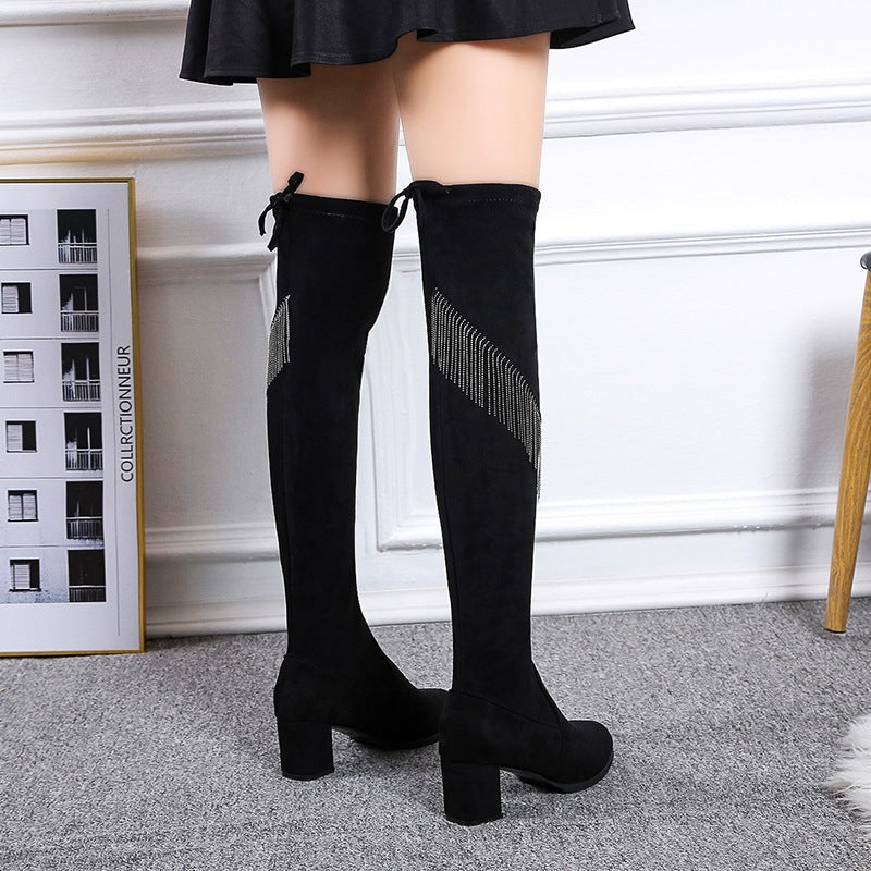 PINKEY P354 Knee High Boots Wanita – Winter Elegant