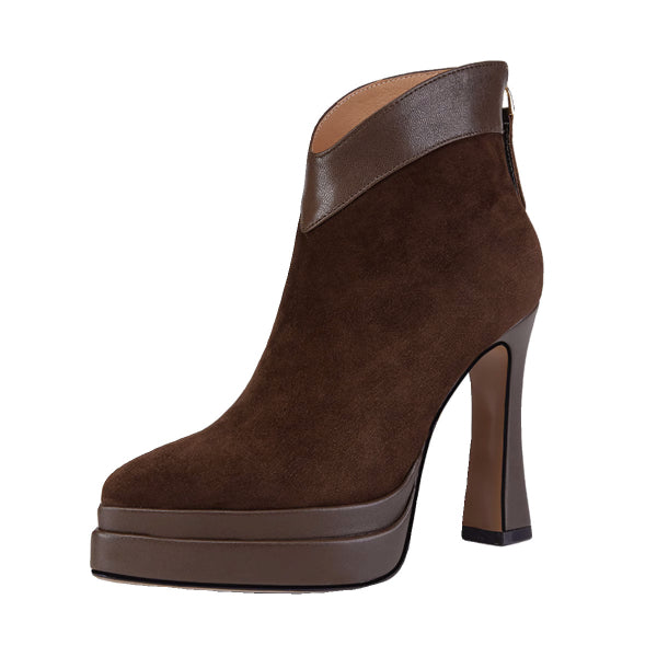 PINKEY P405 Ankle Boots Wanita – Platform Suede Korea Style
