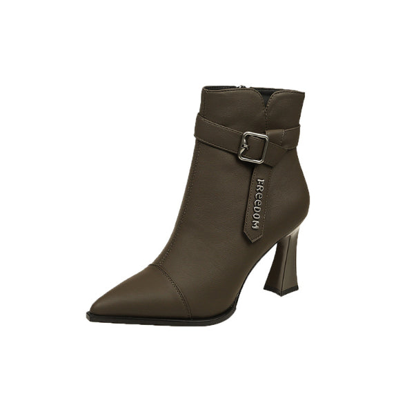 PINKEY P408 Ankle Boots Gesper — Block Heel 8cm