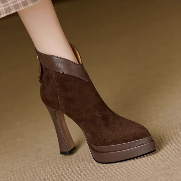 PINKEY P405 Ankle Boots Wanita – Platform Suede Korea Style