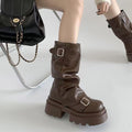 PINKEY P424 Mid Calf Boots Wanita — Heels 6cm