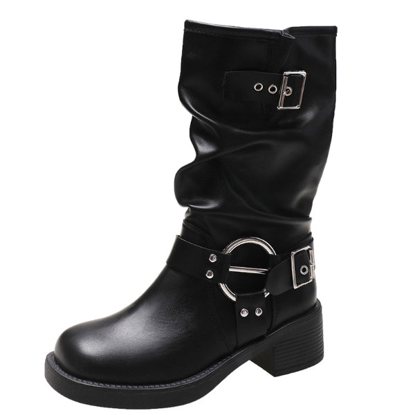 PINKEY P427 Mid Calf Boots — Heels 5cm