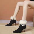 PINKEY P420 Ankle Boot Bulu Mutiara — Hak 8cm