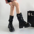 PINKEY P424 Mid Calf Boots Wanita — Heels 6cm