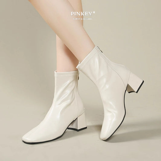 PINKEY P026 Ankle Boot — Block Heel 6cm
