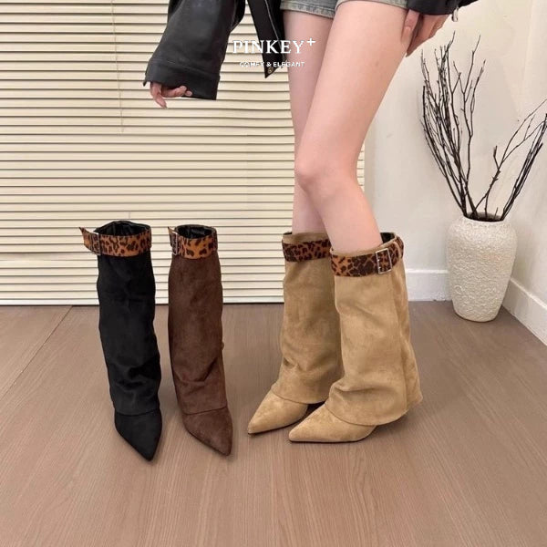 PINKEY P433 Long Boots — Block Heel 6cm