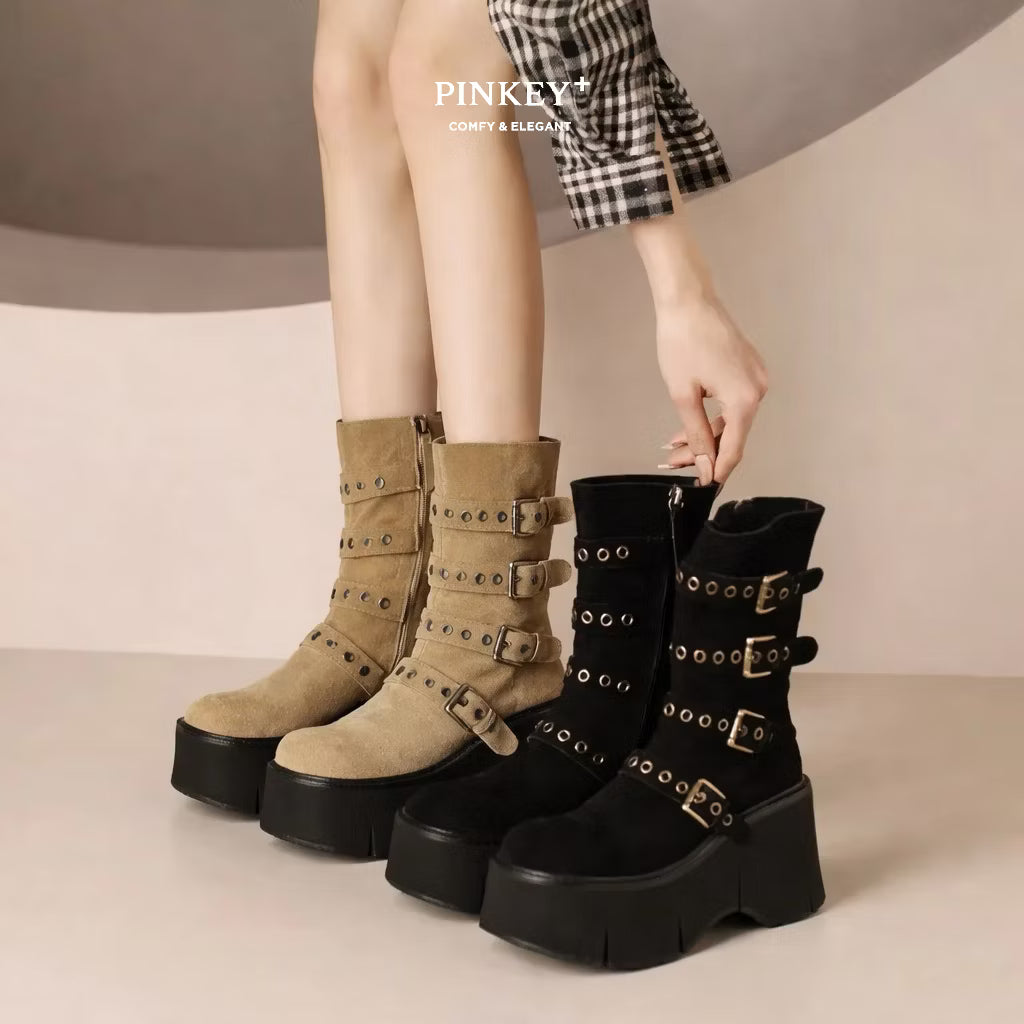 PINKEY P298 Boots Wanita Hitam – Fashion Basic Daily