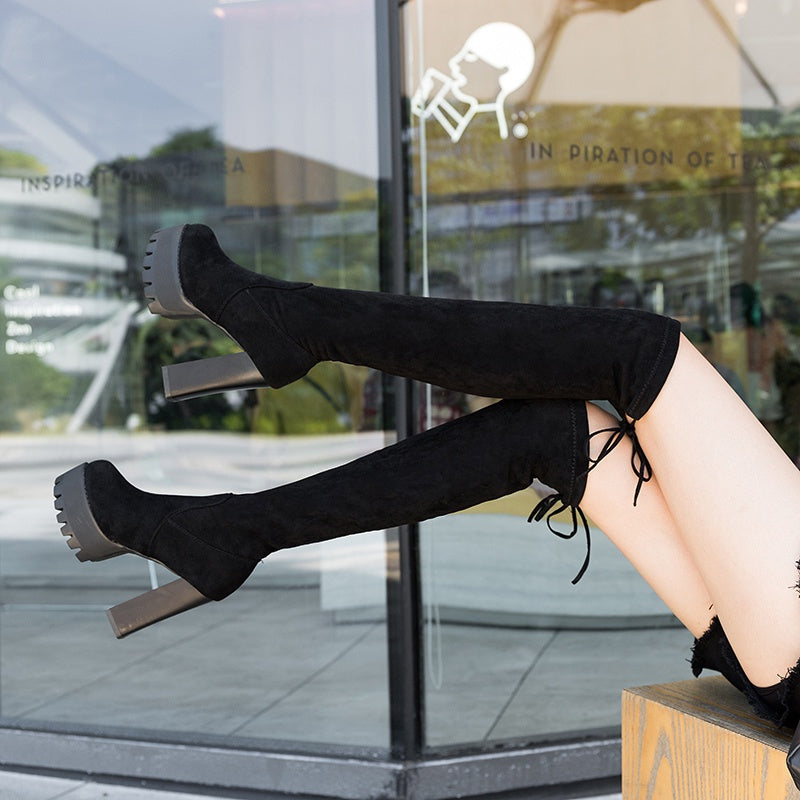 PINKEY P114 Knee High Boots Wanita – Winter Classic
